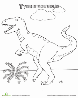 Color the Tyrannosaurus!