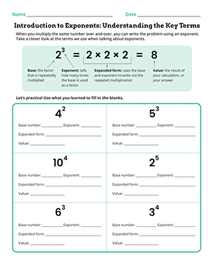 Introduction to Exponents: Understanding Key Terms