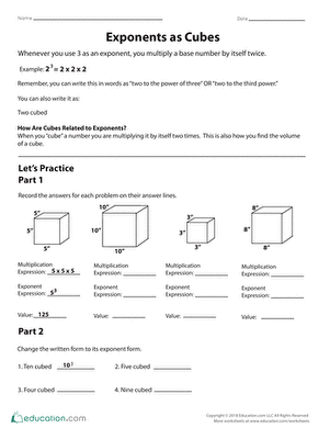Exponents as Cubes