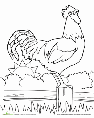 Rooster Coloring Page