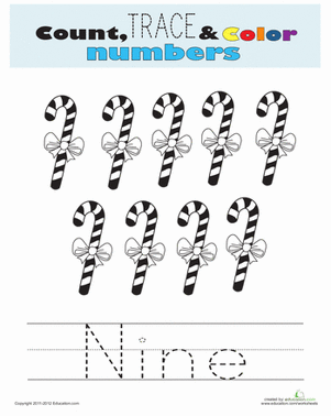 Count, Trace, and Color: Nine