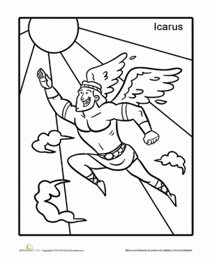 Icarus Coloring Page