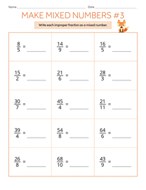 Make Mixed Numbers #3