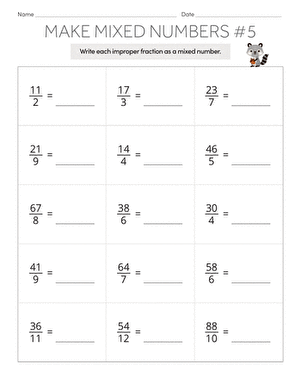 Make Mixed Numbers #5
