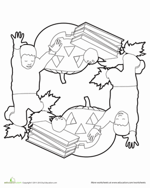 Autumn Coloring Page: Objects