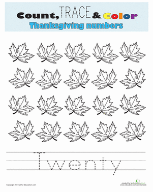 Count, Trace, and Color: Twenty
