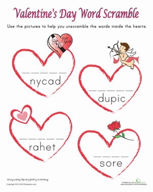 Valentine Word Scramble