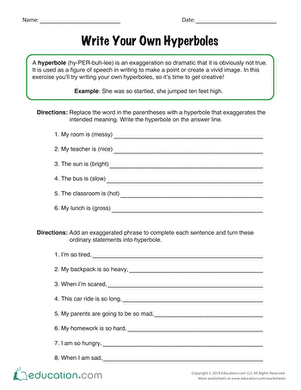 Write Your Own Hyperboles