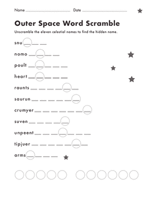 Space Word Scramble