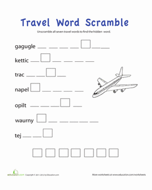 Word Scramble: Flying!