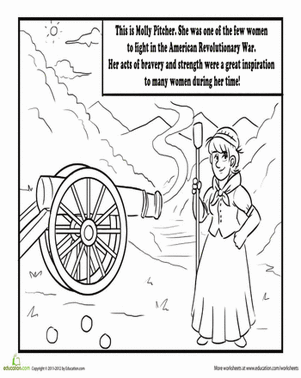 Color Molly Pitcher