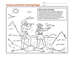 Lewis and Clark Coloring Page