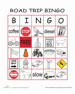 Play Road Trip Bingo #1