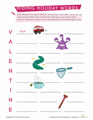 Play the Valentine's Word Challenge