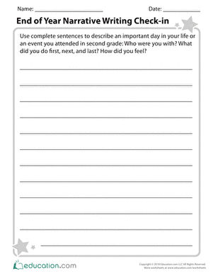 End of Year Narrative Writing Check-in