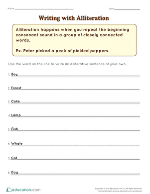 Writing with Alliteration