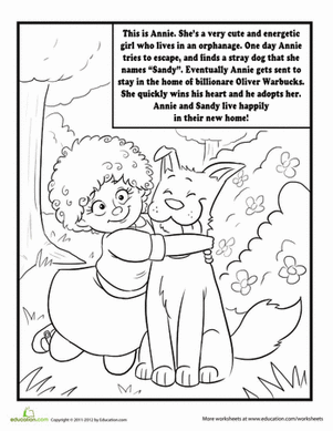 Annie the Musical Coloring Page