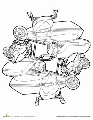 Color a Mandala: Transportation