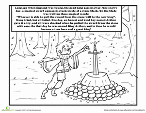 King Arthur Coloring Page