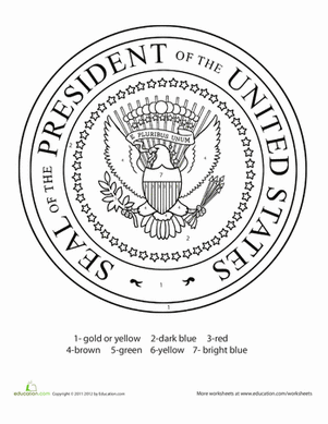 Color by Number: The Presidential Seal