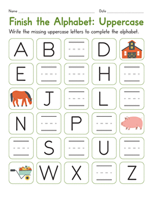 Finish the Alphabet: Uppercase