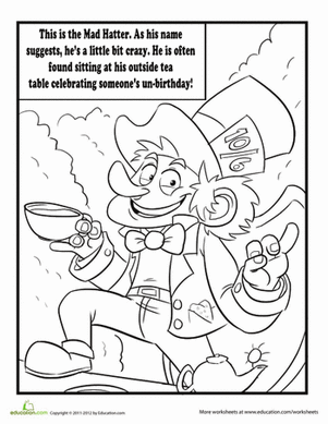Mad Hatter Coloring Page