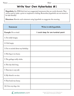Write Your Own Hyperboles #1