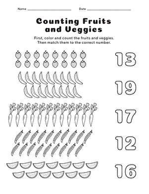 Counting Fruits and Veggies