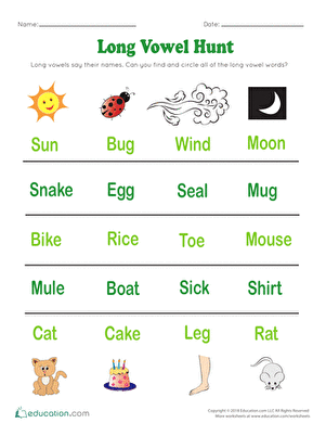 Long Vowel Hunt