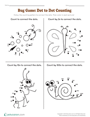 Bug Game: Dot to Dot Counting