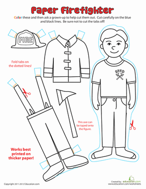 Paper Dolls: Fireman