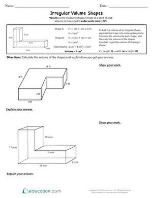 Irregular Volume Shapes