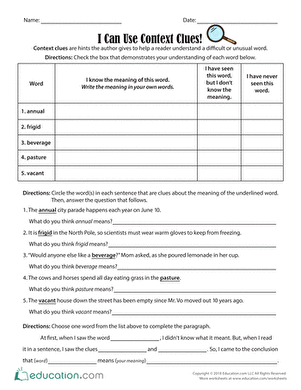 I Can Use Context Clues!