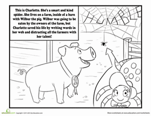 Charlotte's Web Coloring Page