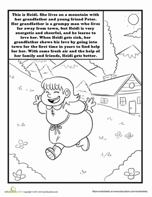 Heidi Coloring Page