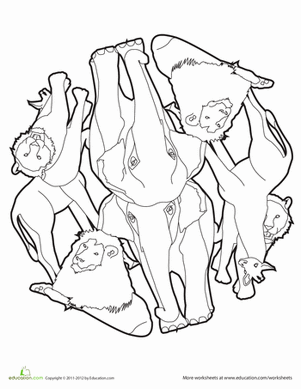 Zoo Animals Coloring Page