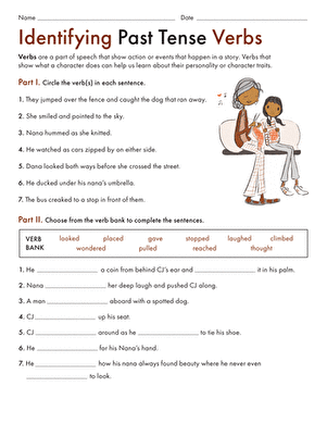 Identifying Past Tense Verbs