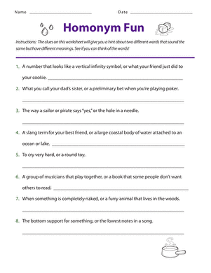 Homonym Fun