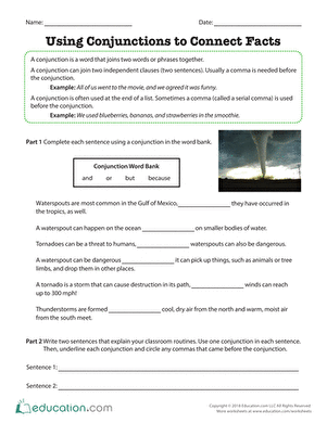 Using Conjunctions to Connect Facts