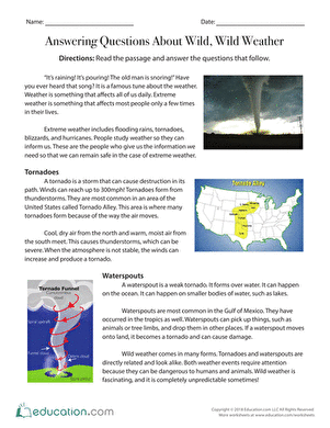 Answering Questions About Wild, Wild Weather