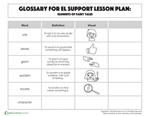 Glossary: Elements of Fairy Tales