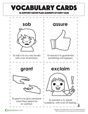 Vocabulary Cards: Elements of Fairy Tales