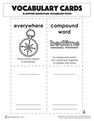 Vocabulary Cards: Vocabulary Focus