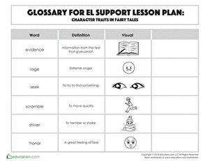 Glossary: Character Traits in Fairy Tales
