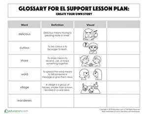 Glossary: Create Your Own Story