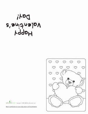 Coloring Valentine Cards