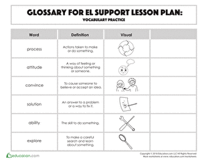 Glossary: Vocabulary Practice