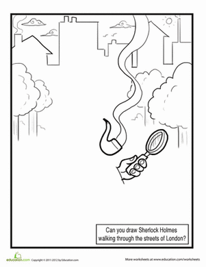Sherlock Holmes Drawing Page
