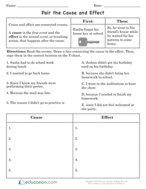 Pair the Cause and Effect
