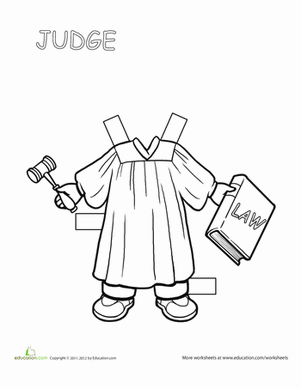 Judge Paper Doll
